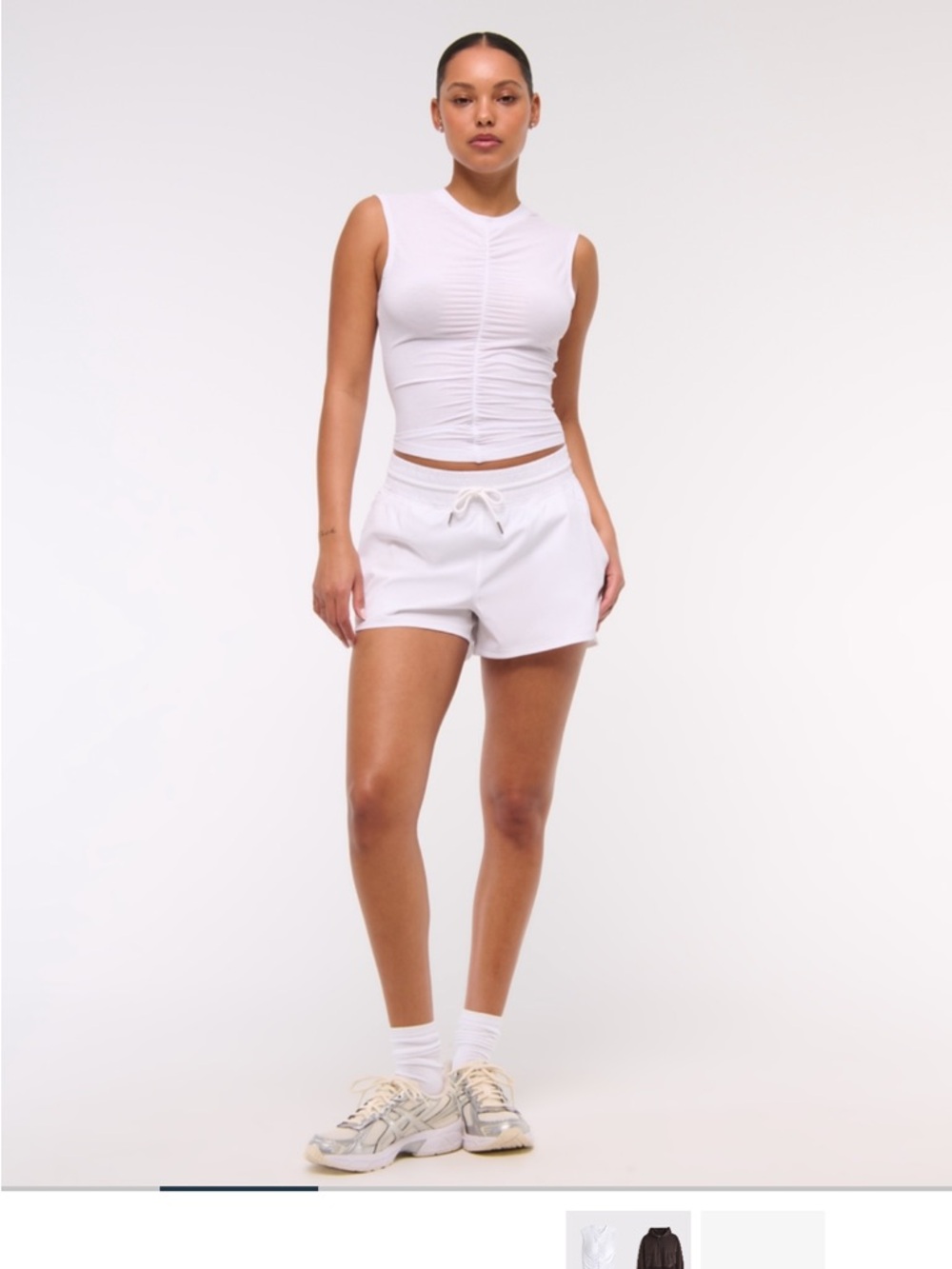 Abercrombie YPB Featherweight Ruched Tank